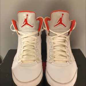 Jordan 5 retro silver tongue fire red